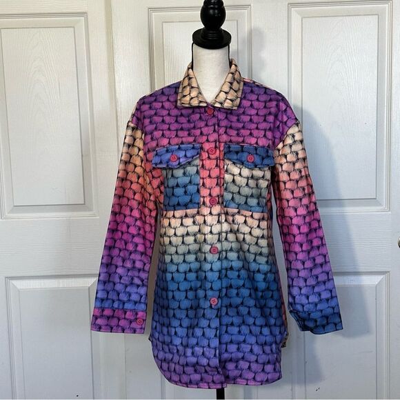 Multicolor Button-down Shirt, Large - Picture 2 of 12